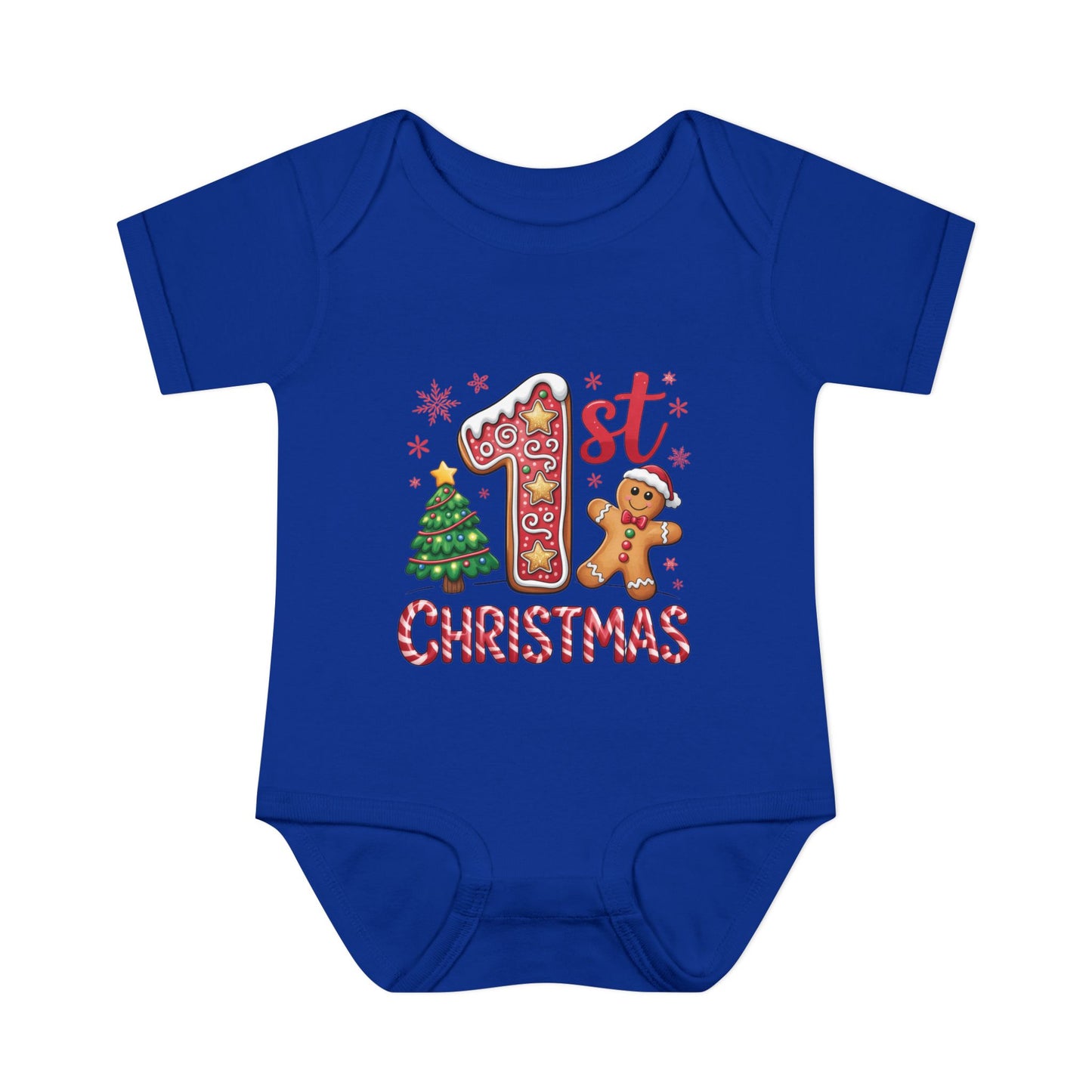 My First Christmas (Gingerbread Man) Infant Baby Rib Bodysuit