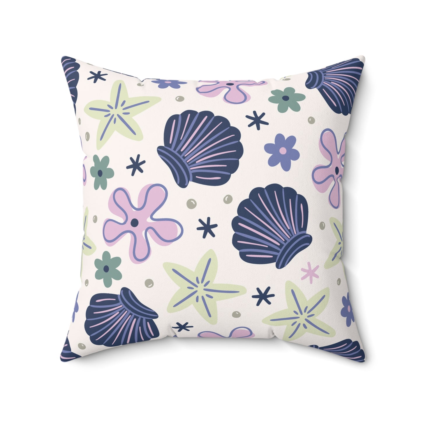 Shellflower Cove Throw Pillow