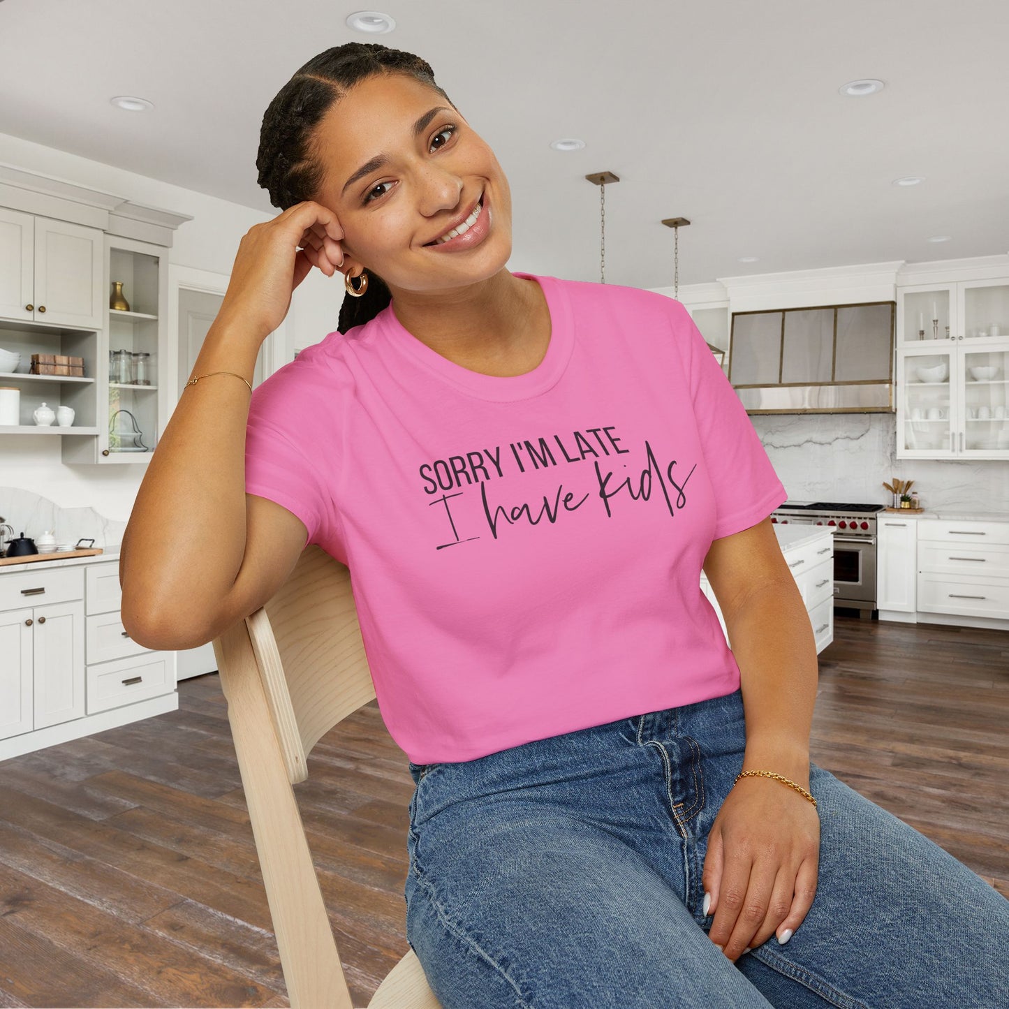 Sorry I'm Late I Have Kids Adult T-shirt
