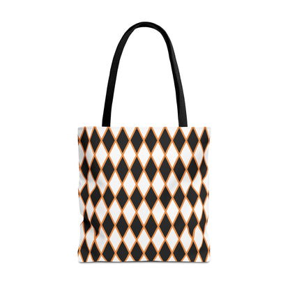Midnight Ember Harlequin Canvas Tote Bag