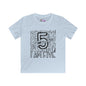 I Am Five Typography Youth Softstyle Tee