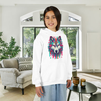 Colorful Wolf Youth Hoodie