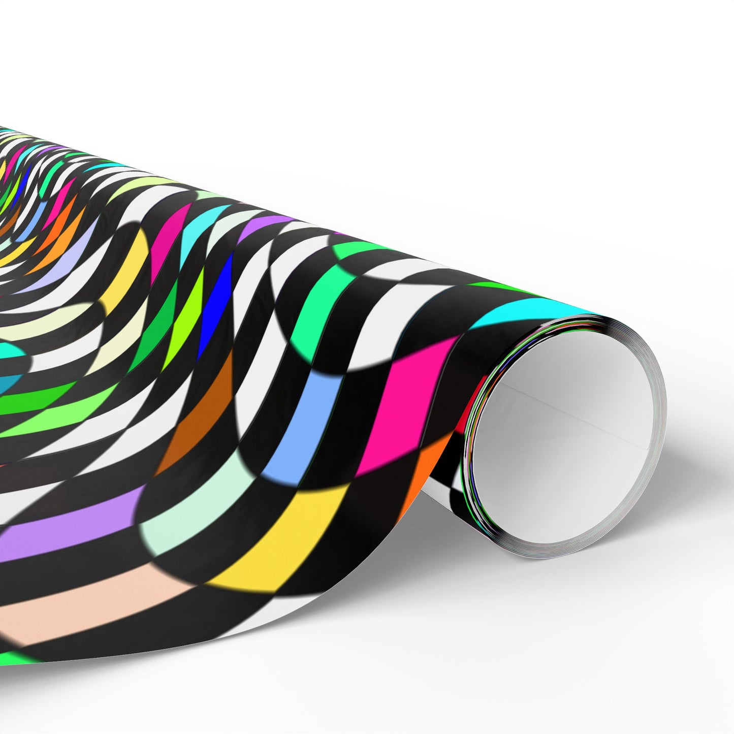 Warped Colorful Checkered Wrapping Paper
