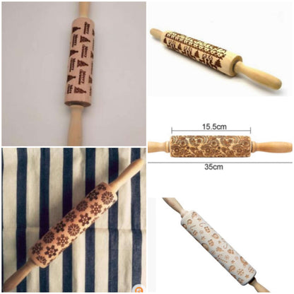 Decorative Embossed Rolling Pins for Baking