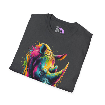 Colorful Rhino Adult T-shirt