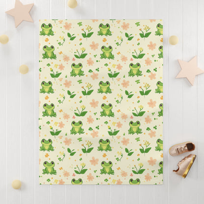 Froggy Meadow Baby Blanket