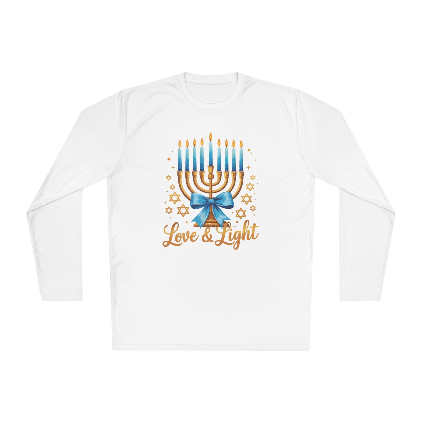 Love & Light Menorah Adult Long Sleeve Tee