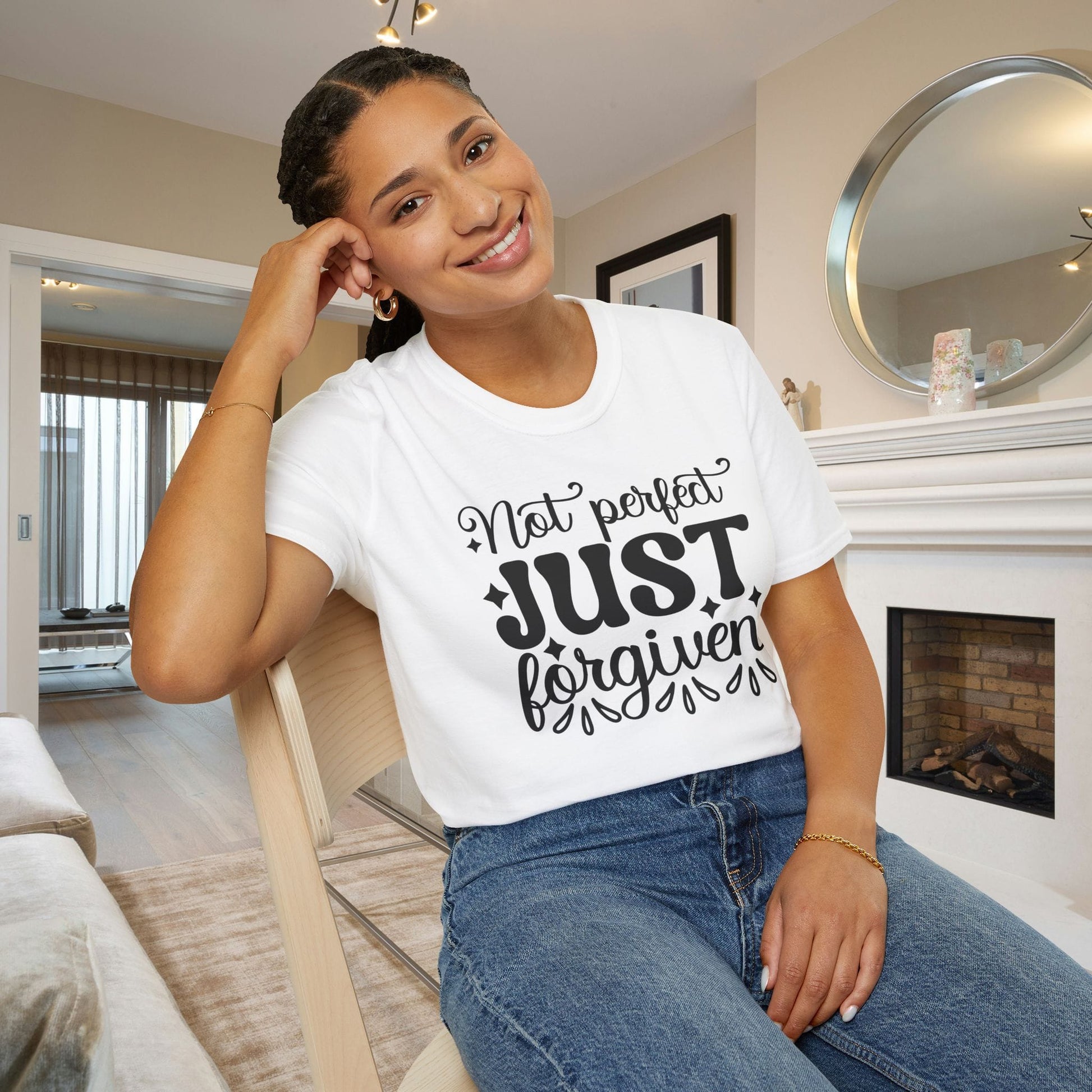 Not Perfect Just Forgiven Adult T-shirt