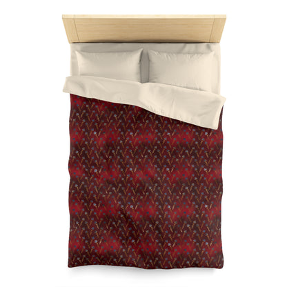 Ruby Night Blossoms Microfiber Duvet Cover
