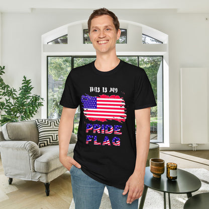 This is My Pride Flag American Flag Adult T-shirt