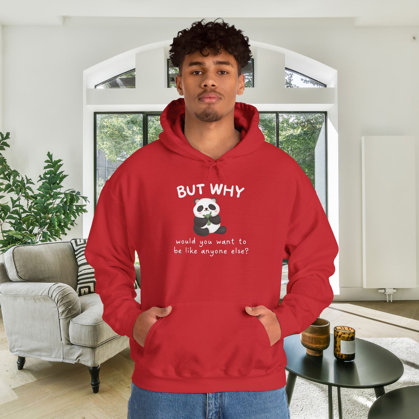 But Why Would You Want to be Like Anyone Else Panda Heavy Blend™ Hooded Sweatshirt
