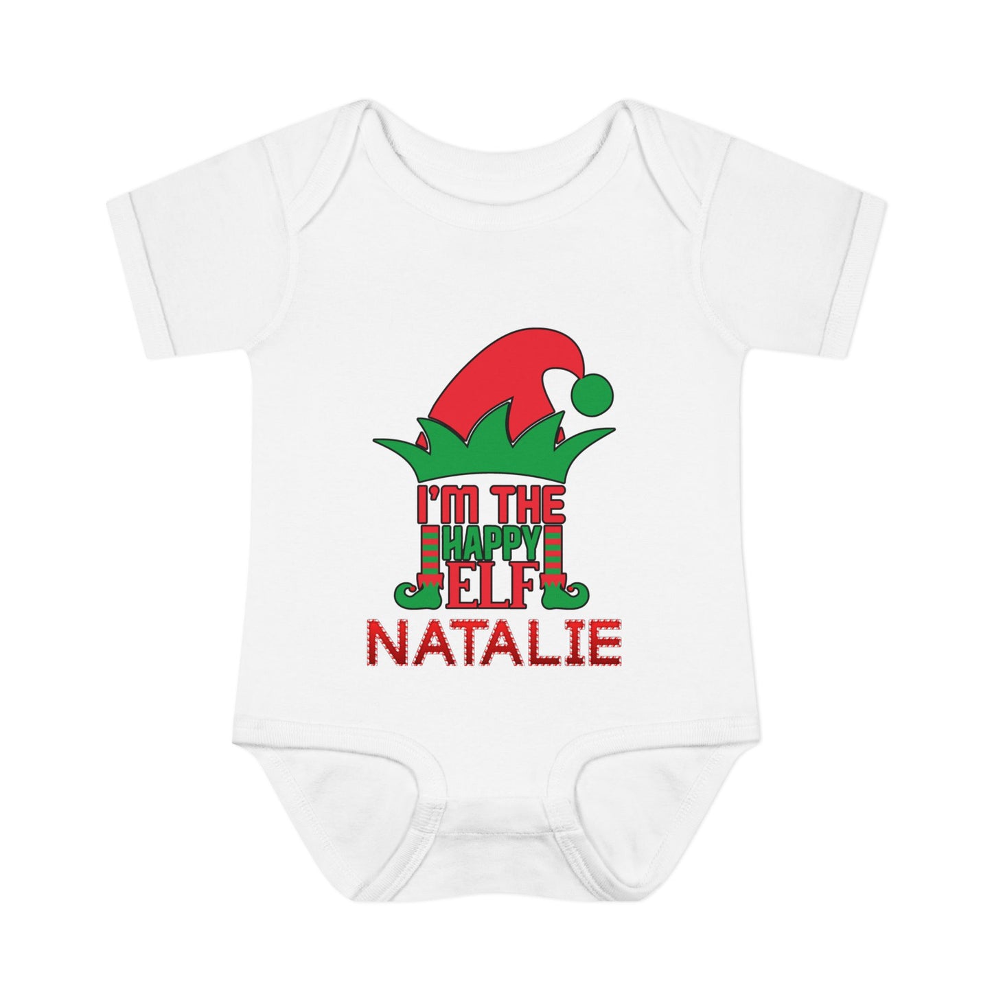I'm The Happy Elf Infant Baby Rib Bodysuit