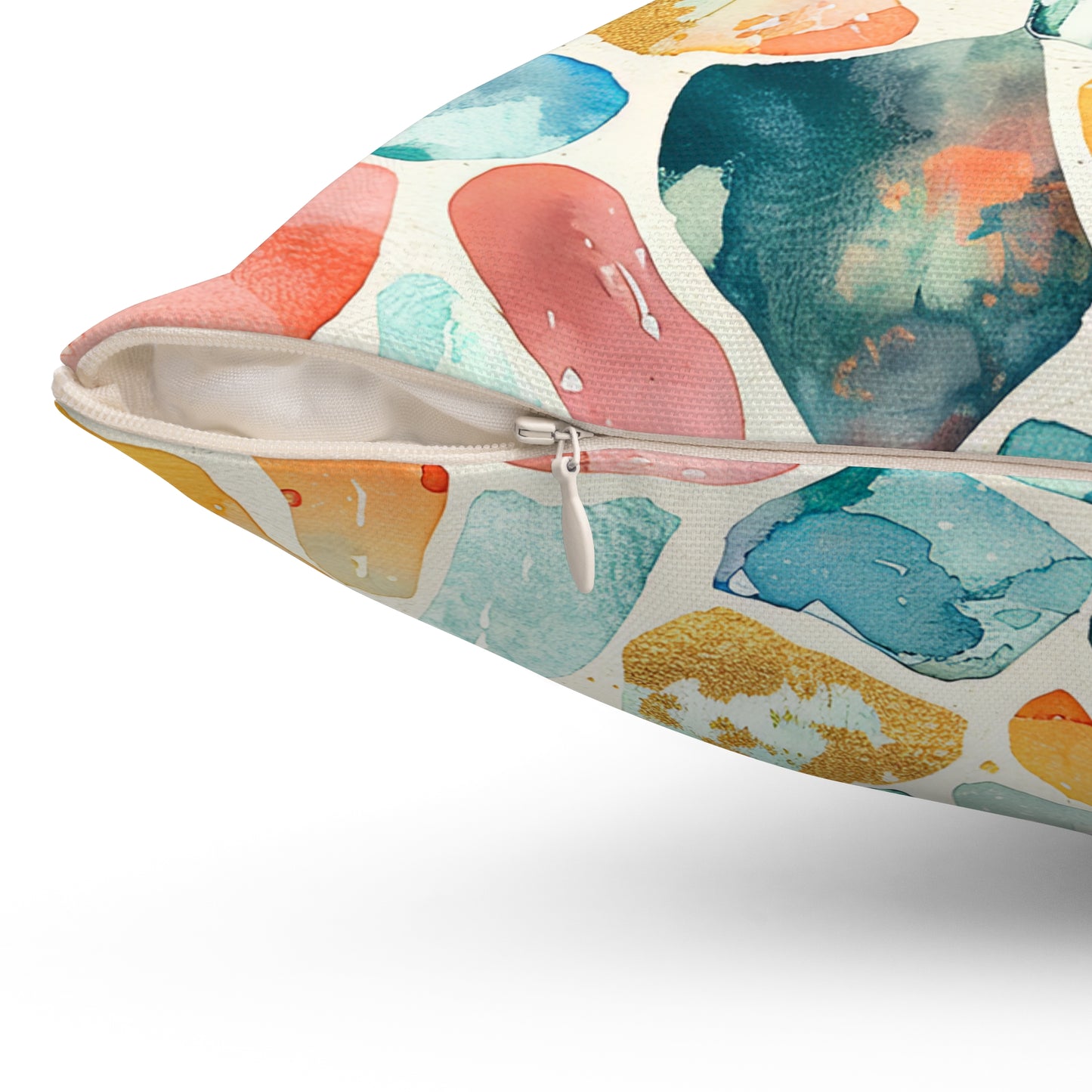 Ocean Pebble Drift Throw Pillow