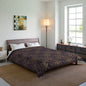 Golden Midnight Radiance Mandala Comforter