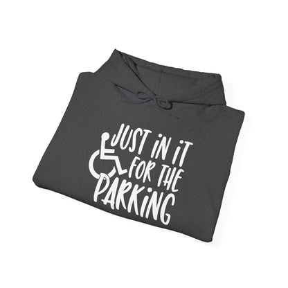 Just In It For The Parking (Wheelchair User) Adult Heavy Blend™ Hoodie