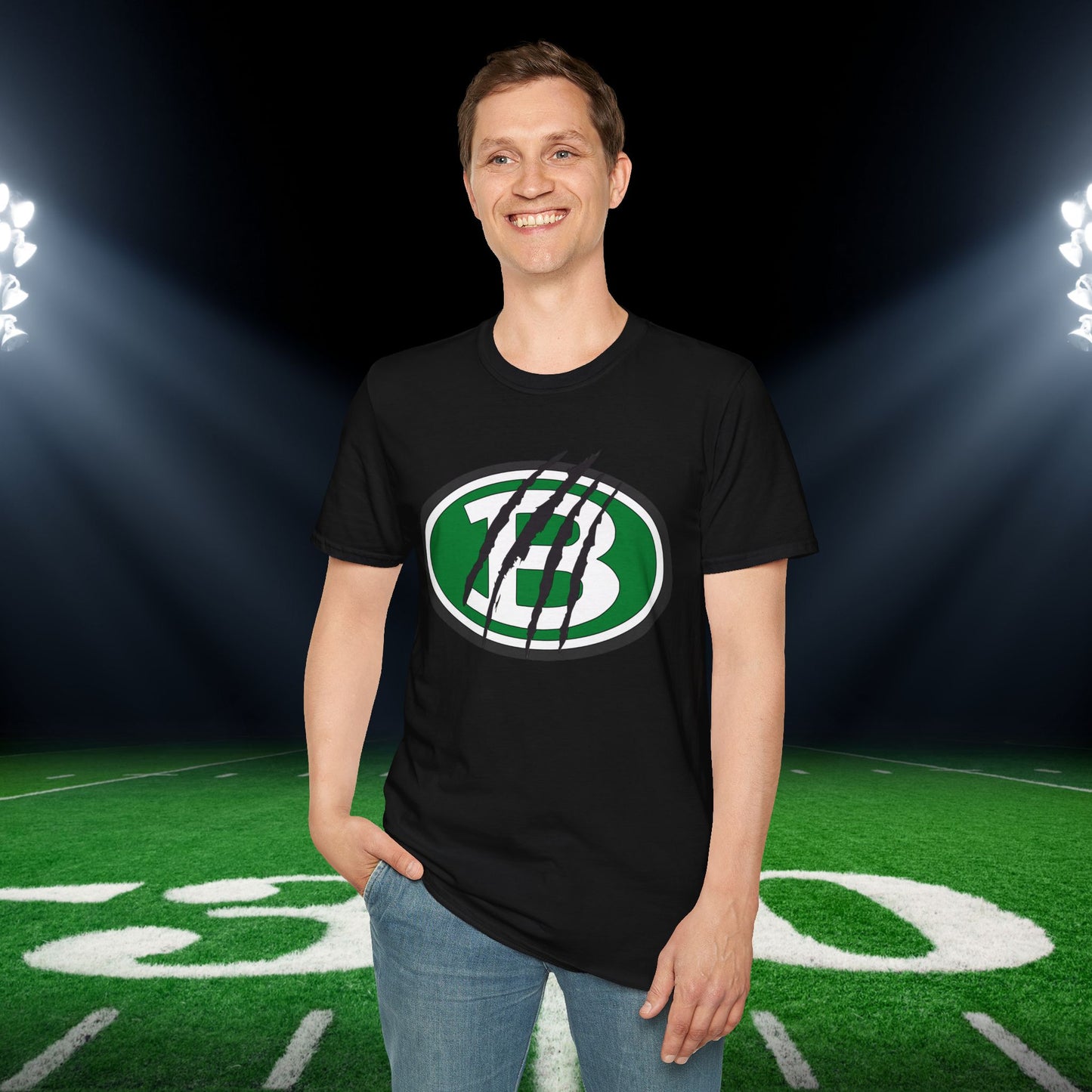 Brenham ISD Logo w/Claw Marks Adult T-shirt