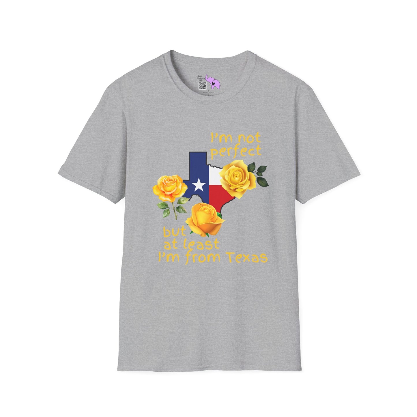 I'm Not Perfect But At Least I'm From Texas Adult T-shirt