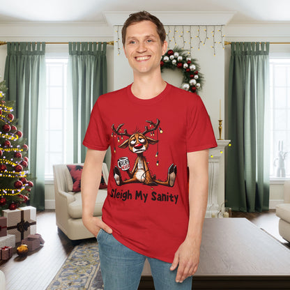 Sleigh My Sanity Adult T-shirt