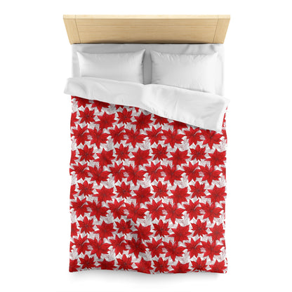 Christmas Blossom Sketch Microfiber Duvet Cover