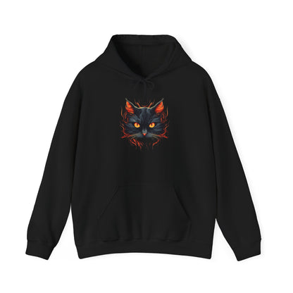 Creepy Black Cat 10 Heavy Blend™ Hooded Sweatshirt