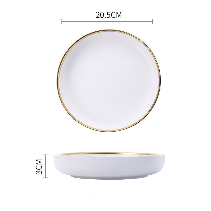 Signature Gold & Silver Trim Dinnerware Set