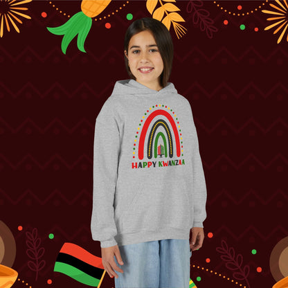 Happy Kwanzaa Arch Youth Heavy Blend Hoodie