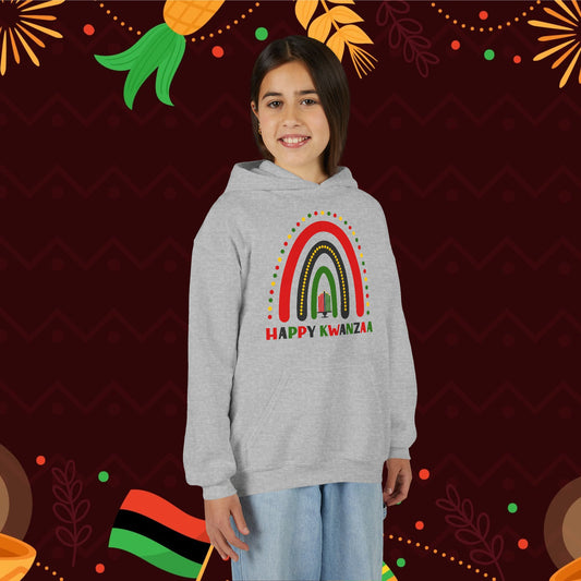 Happy Kwanzaa Arch Youth Heavy Blend Hoodie