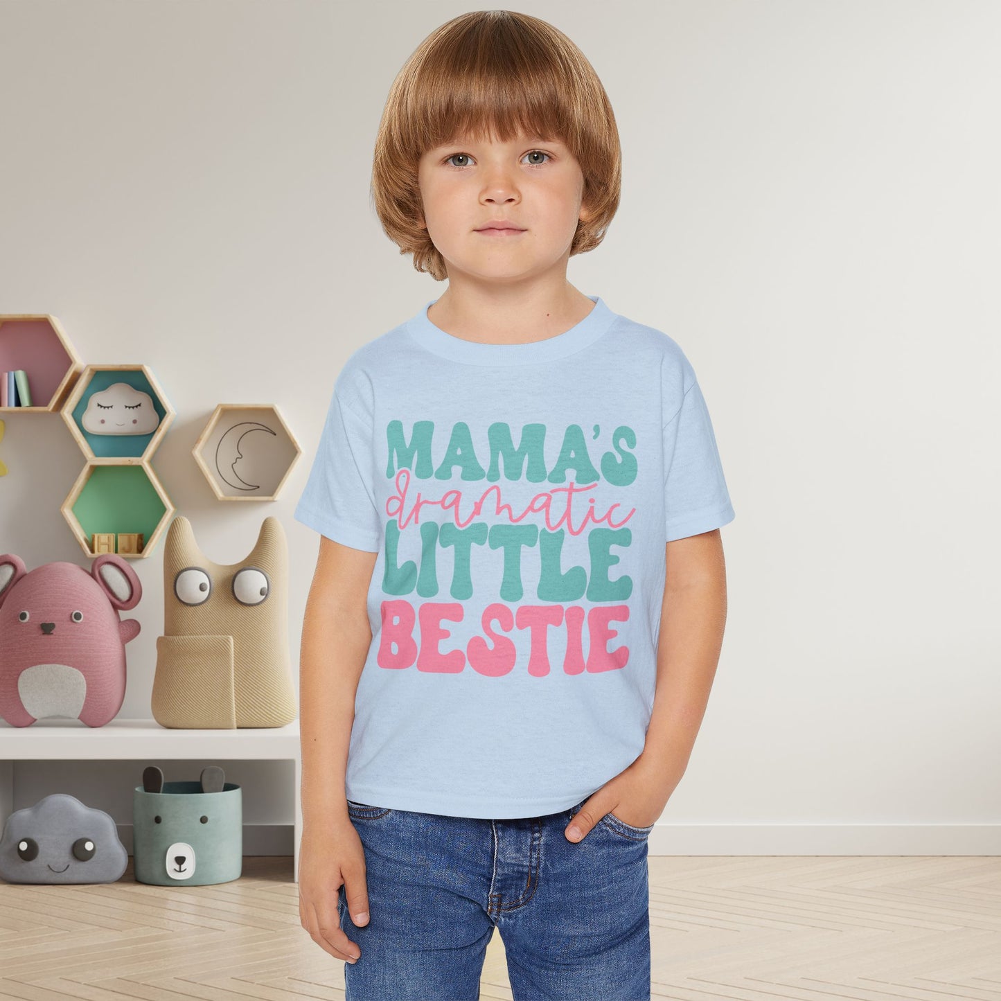 Mama's Dramatic Little Bestie Heavy Cotton™ Toddler T-shirt