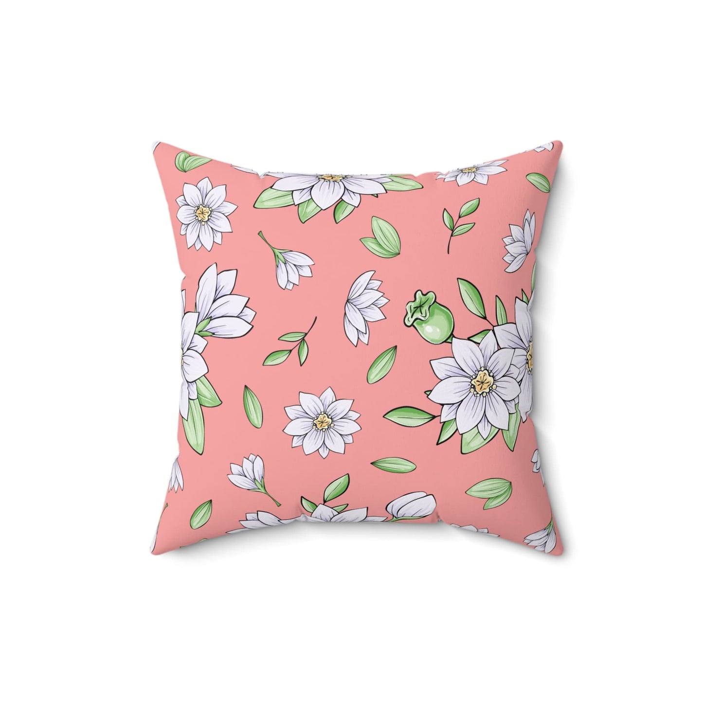 Jasmine Blush Garden Throw Pillow