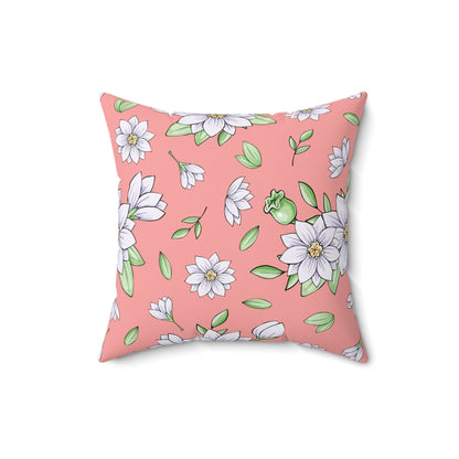 Jasmine Blush Garden Throw Pillow