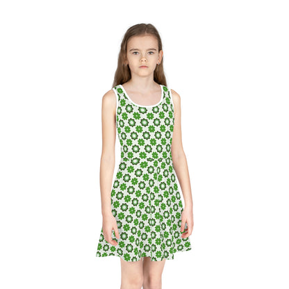 Emerald Star Garden Girls' Sleeveless Sundress