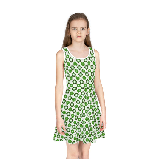 Emerald Star Garden Girls' Sleeveless Sundress