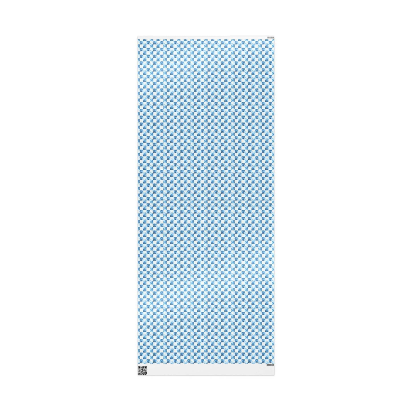 Cozy Blue Checkered Wrapping Paper