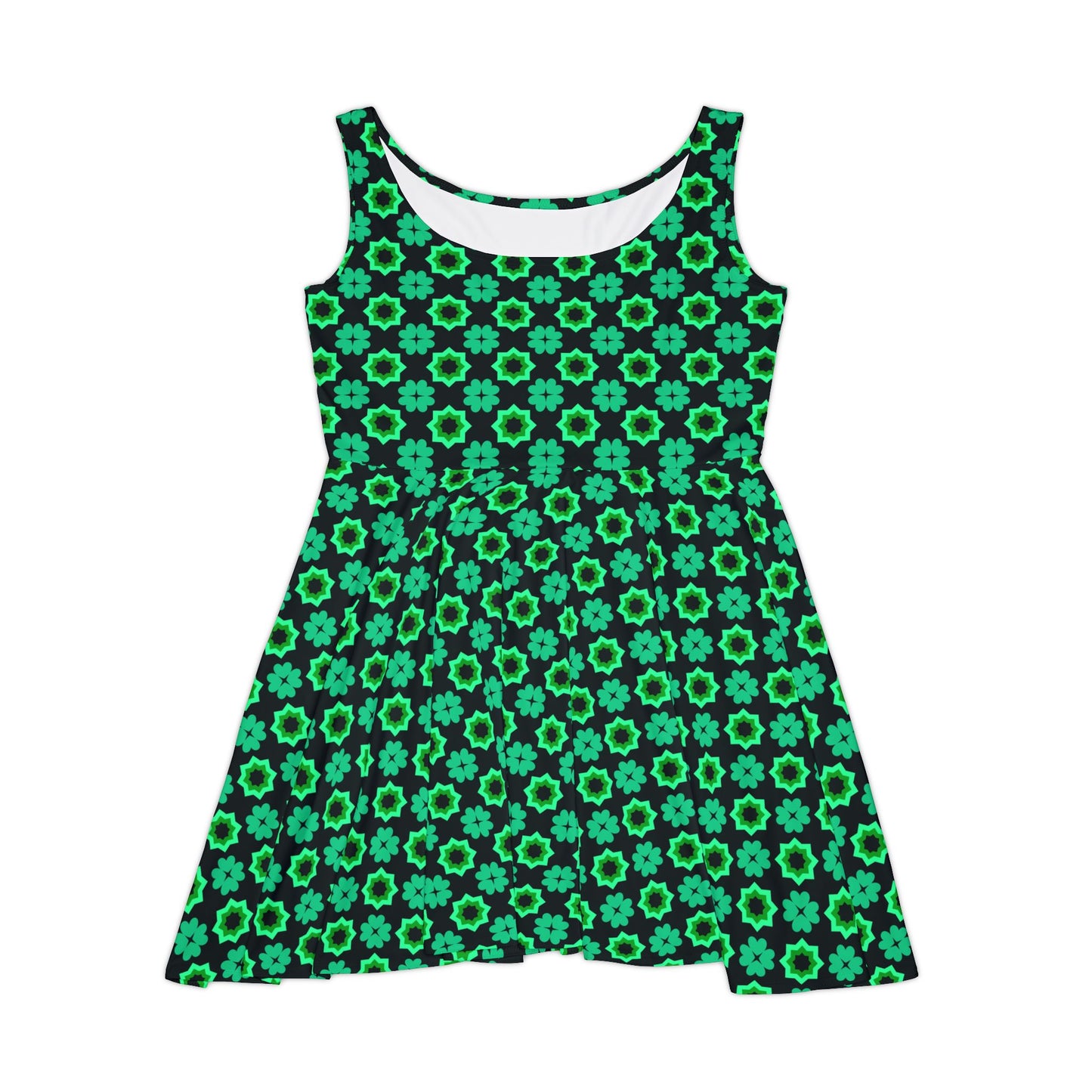 Clover Bloom Burst Women's Skater Dress