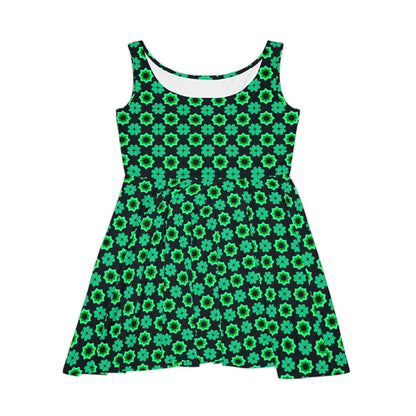 Clover Bloom Burst Women's Skater Dress