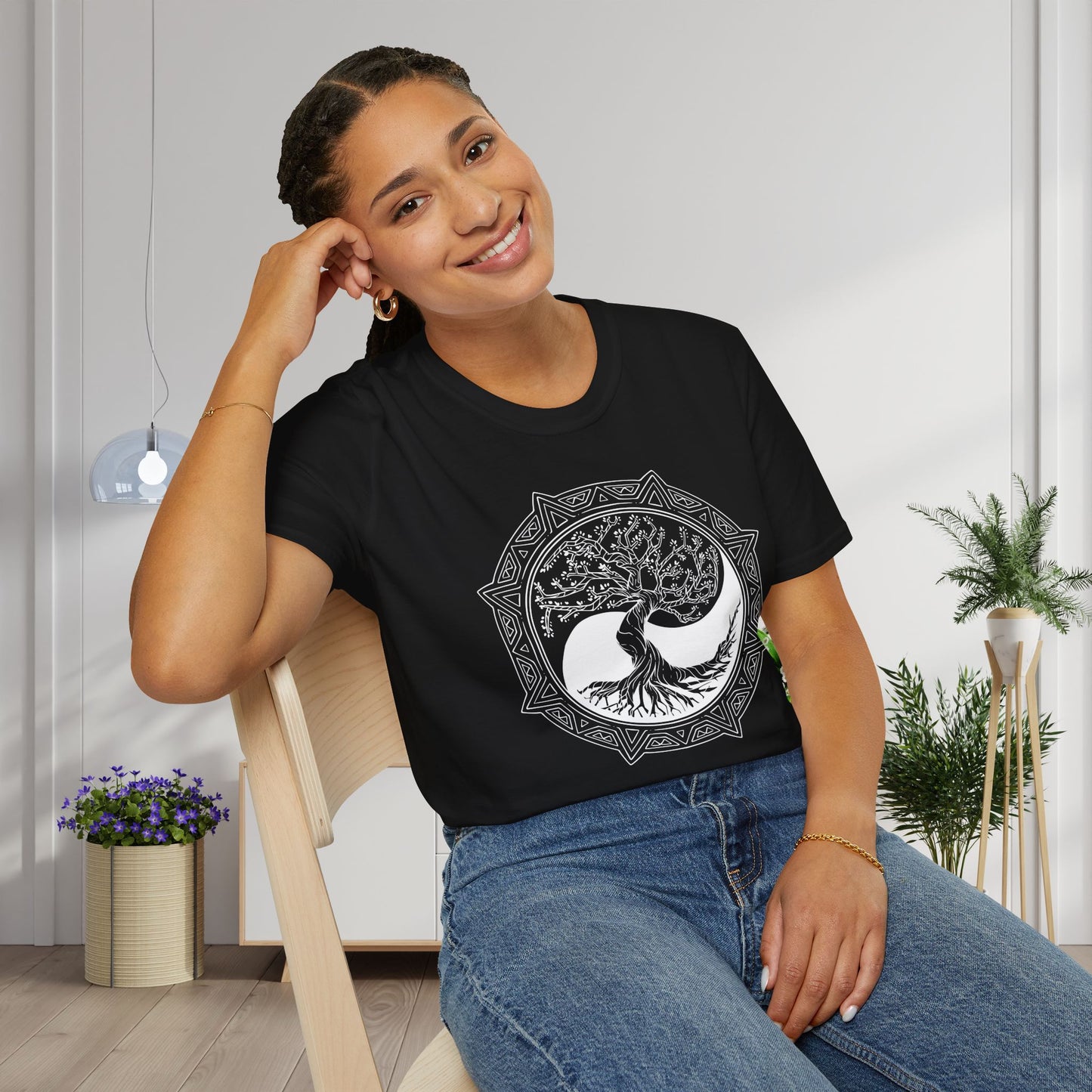 Tree of Life Yin Yang 6 Adult T-shirt