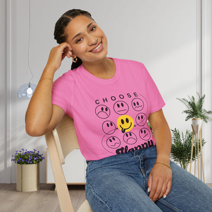 Choose Happy Smiley Faces Adult T-shirt