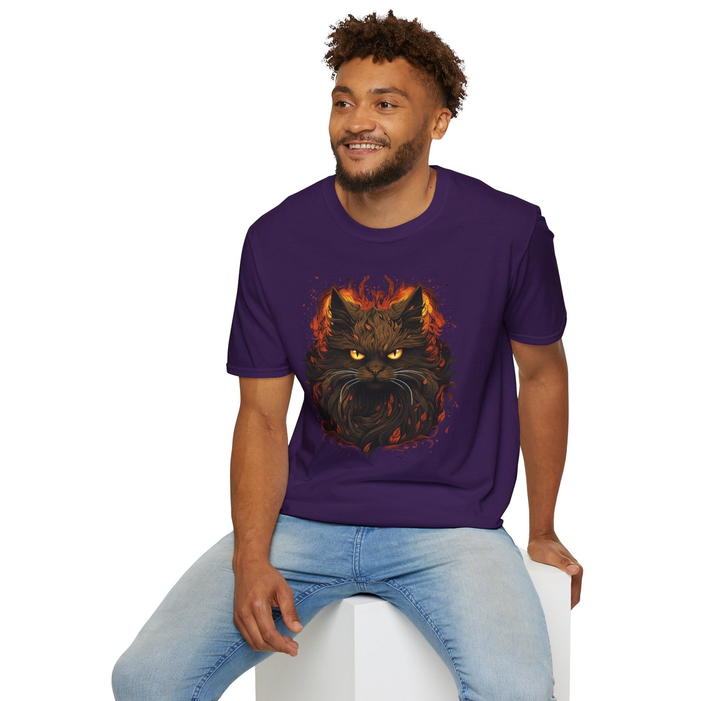 Creepy Black Cat T-shirt