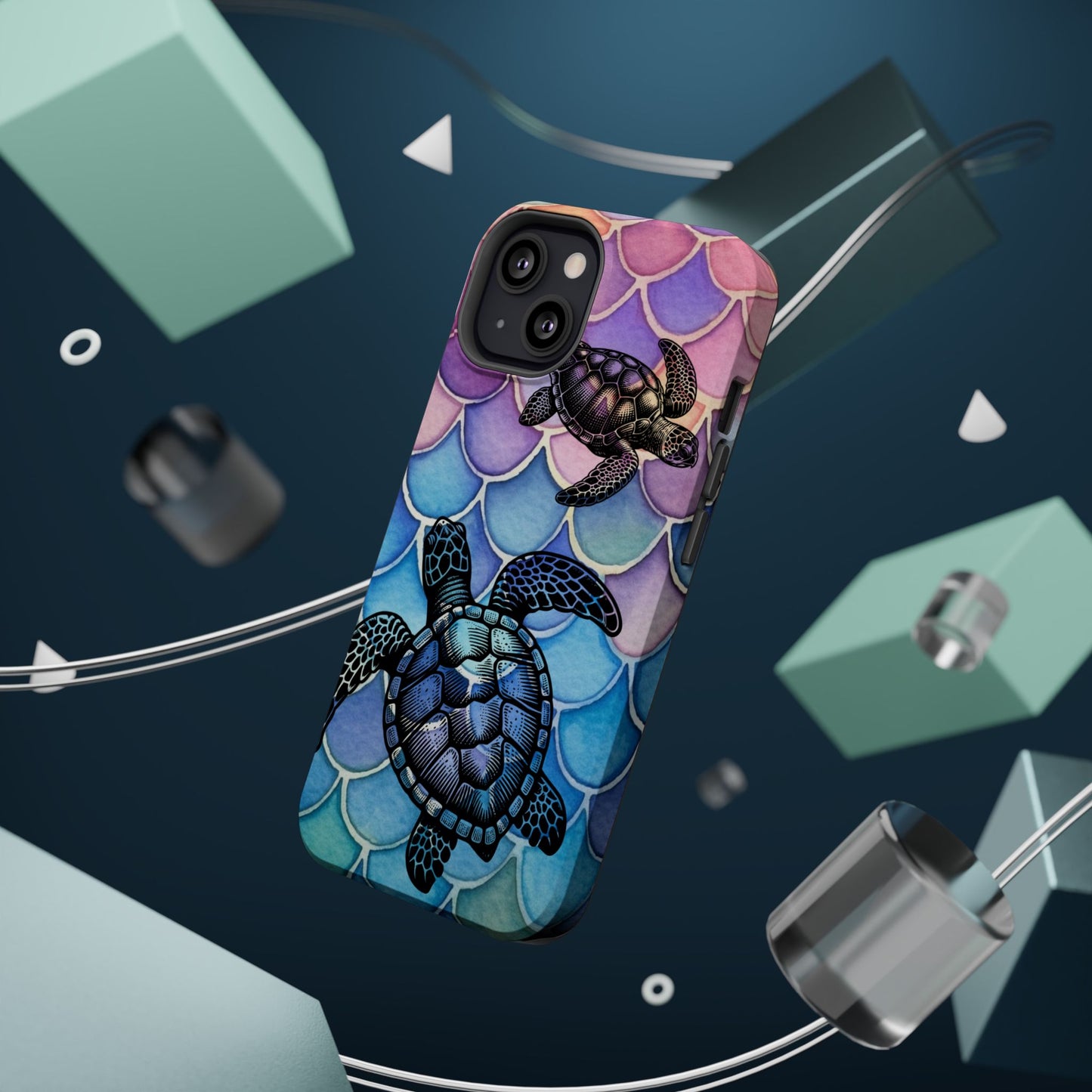 Sea Turtle Silhouette MagSafe® Compatible Tough Case for iPhone