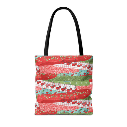 Cherry Lane Canvas Tote Bag