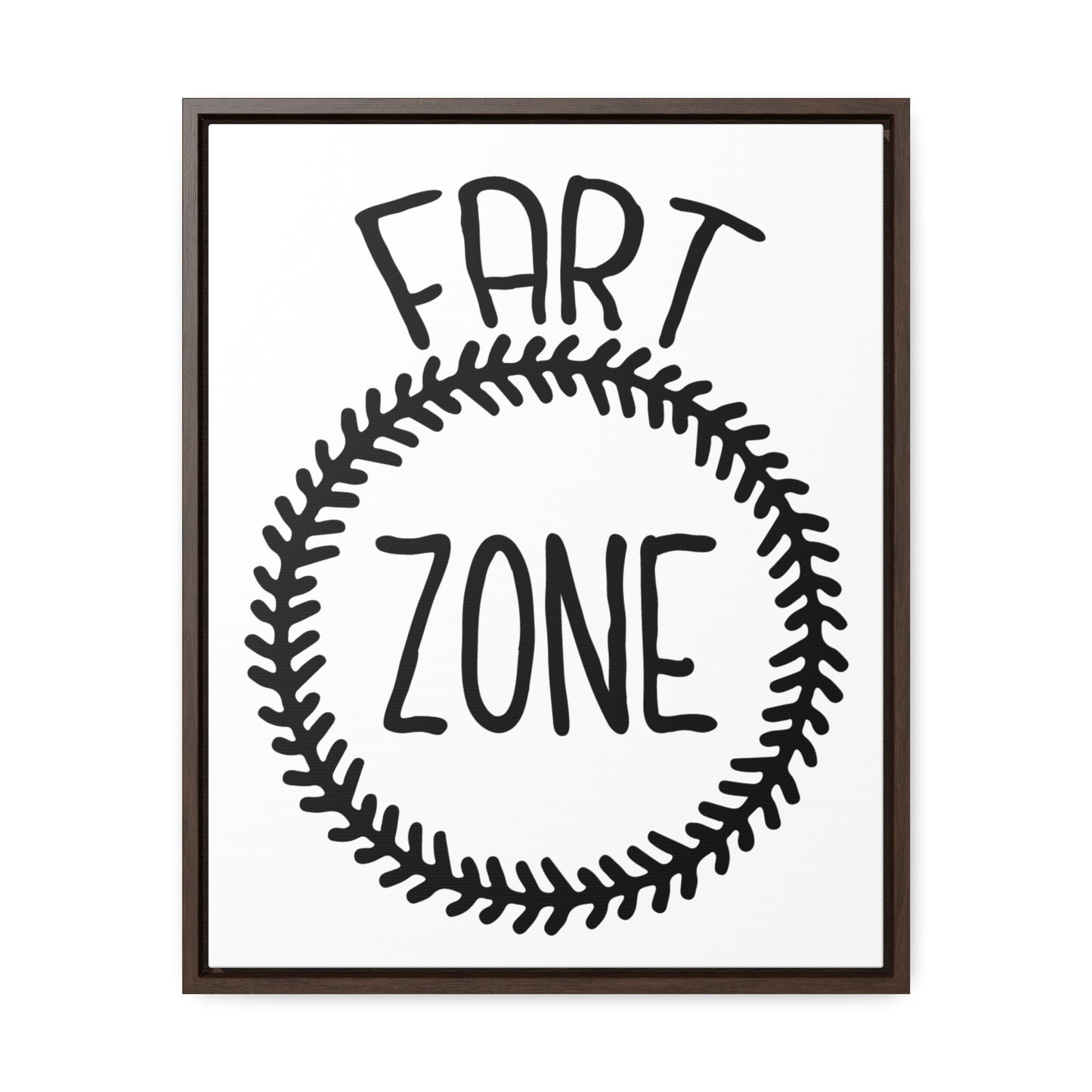 Fart Zone  2 Canvas Wraps, Vertical Frame