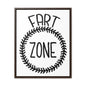 Fart Zone  2 Canvas Wraps, Vertical Frame