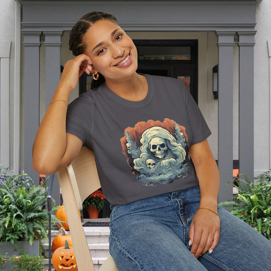 Creepy Ghost 4 Adult T-shirt