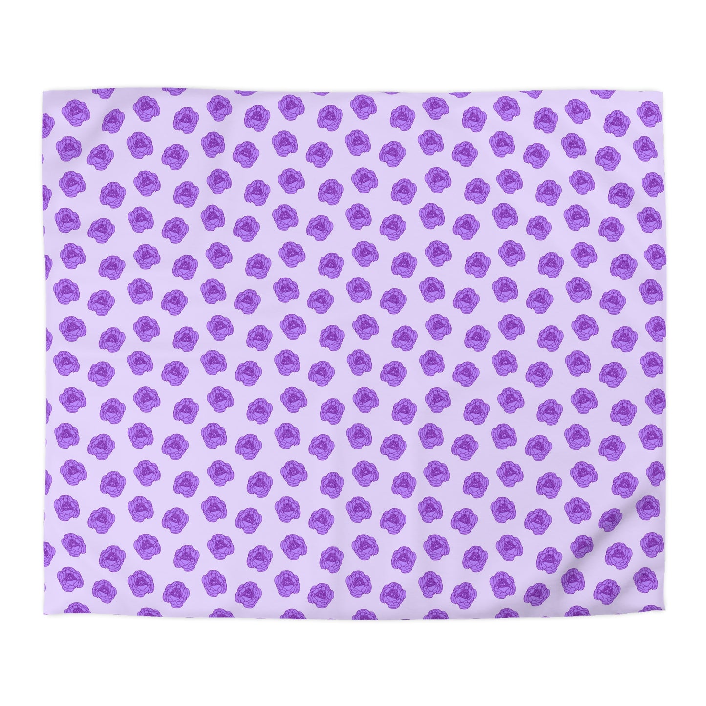 Lilac Mist Peonies Duvet Bedding Set
