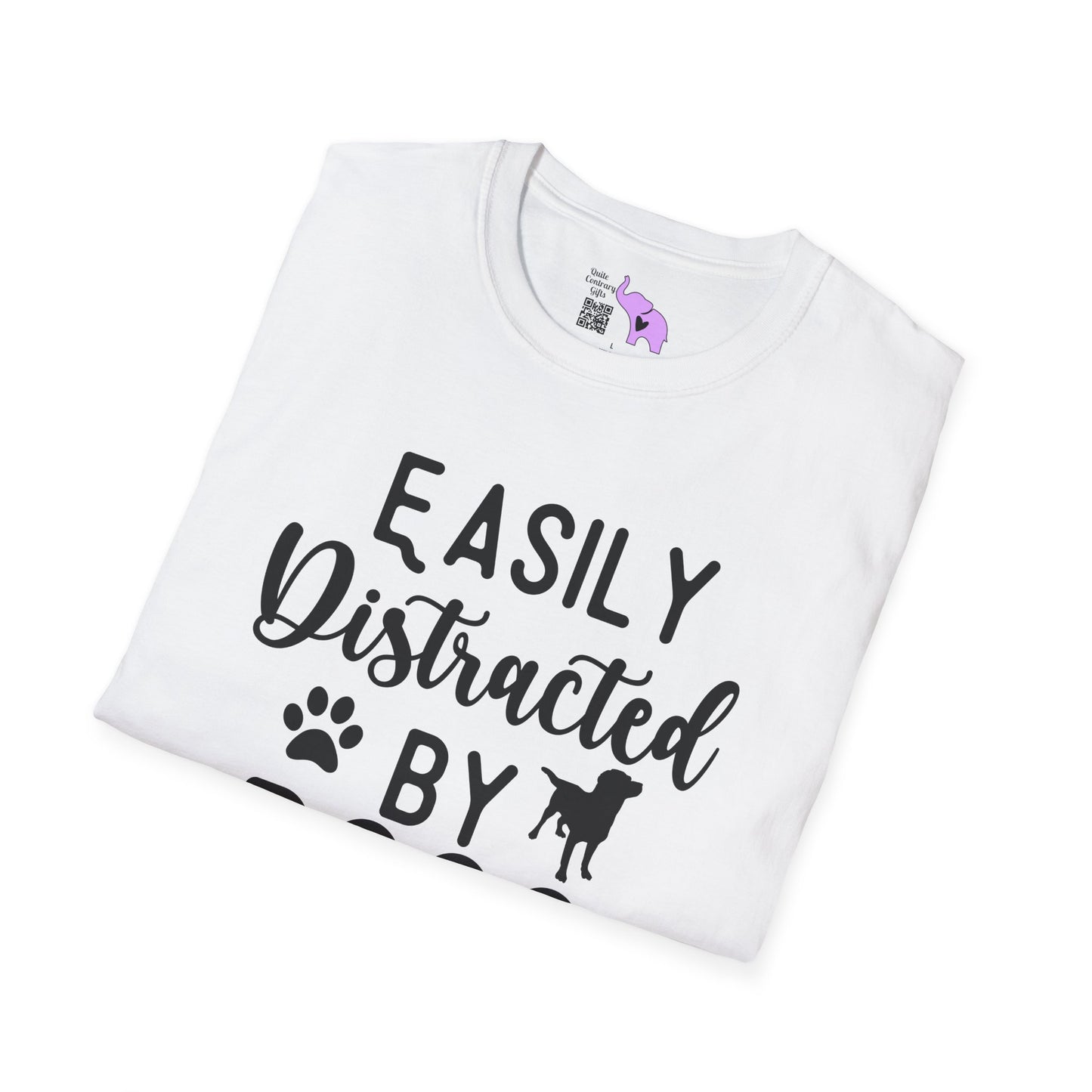 Easily Distracted By Dogs Adult T-shirt
