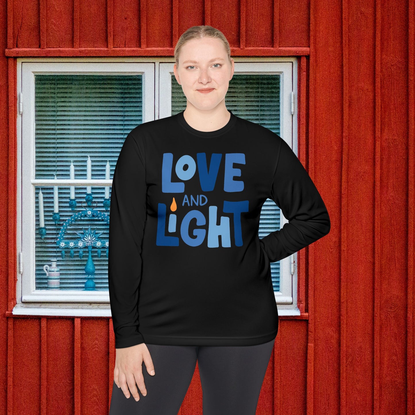 Hanukkah Love & Light 2 Adult Long Sleeve Tee