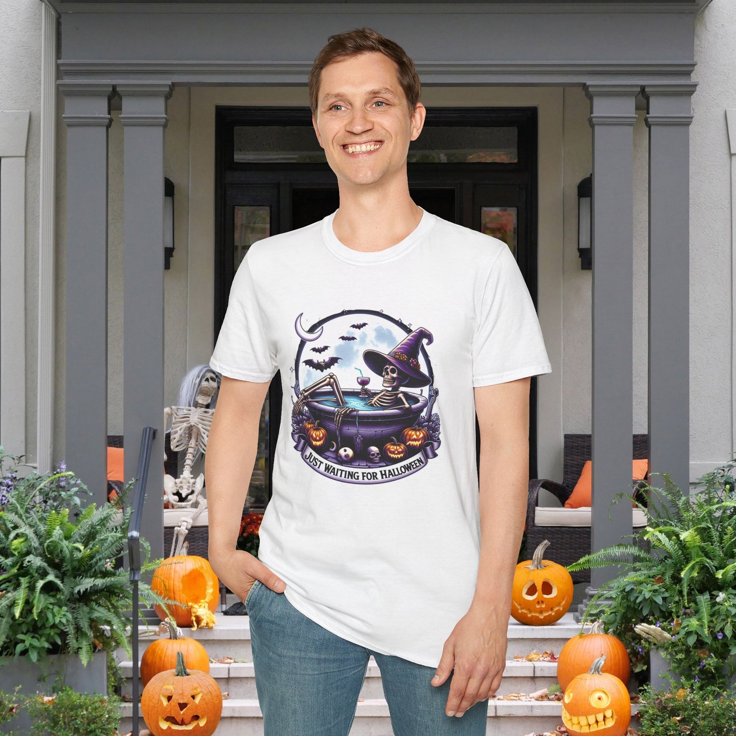 Just Waiting for Halloween Adult T-shirt