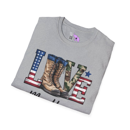 Love My Hero (Military Boots) Adult T-Shirt