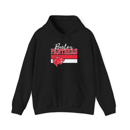 Burton Panthers w/Mascot & Stripes Adult Heavy Blend™ Hooded Sweatshirt