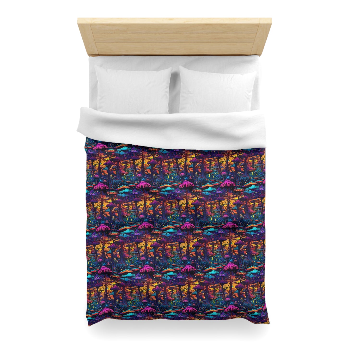 Psychedelic Spore Forest Microfiber Duvet Cover